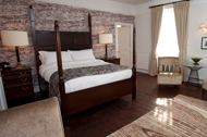 One of the bedrooms at The Fleece