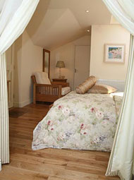 One of the courtyard rooms at The Old Brewhouse bed and breakfast